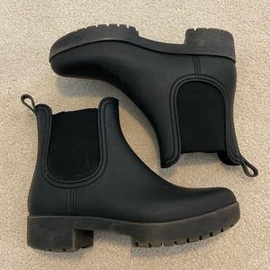 Jeffrey Campbell Platform Black Matte Rain Boots